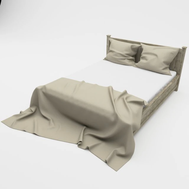 grand lit Modèle 3D .c4d .max .obj .3ds .fbx .stl .blend 