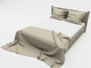 double bed 3D मॉडल