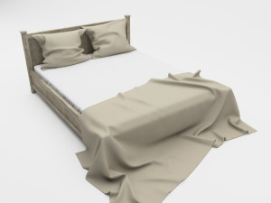 double bed 3D मॉडल