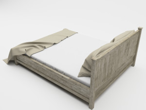 double bed 3D मॉडल