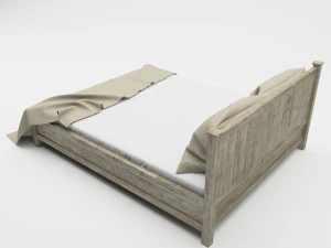 grand lit Modèle 3D