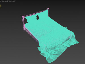 double bed 3D मॉडल