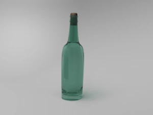 box with bottles 3D Model