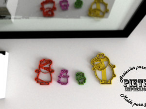 family peppa pig peppa pig cartoon cookie cutters 3D Print Model