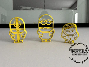 cortadores de galletas de dibujos animados de los minions Modelo de impresión 3D