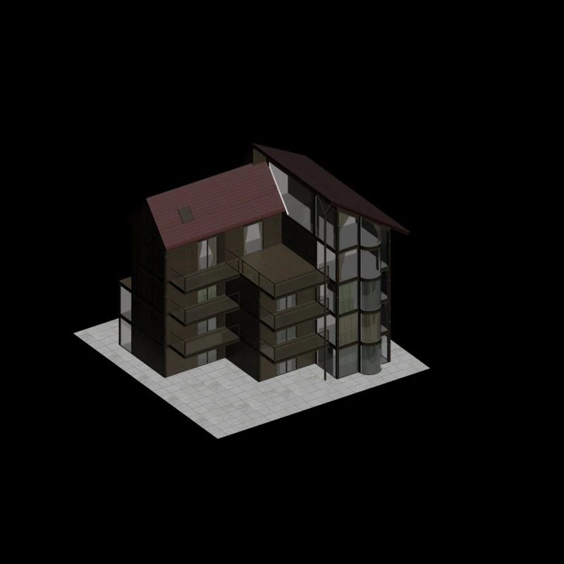 casa moderna Modelo 3D .c4d .max .obj .3ds .fbx .stl .blend 