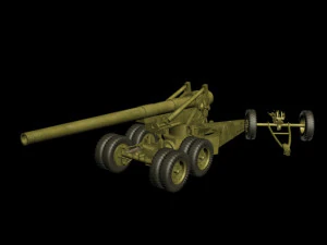 важка артелія 3D Модель