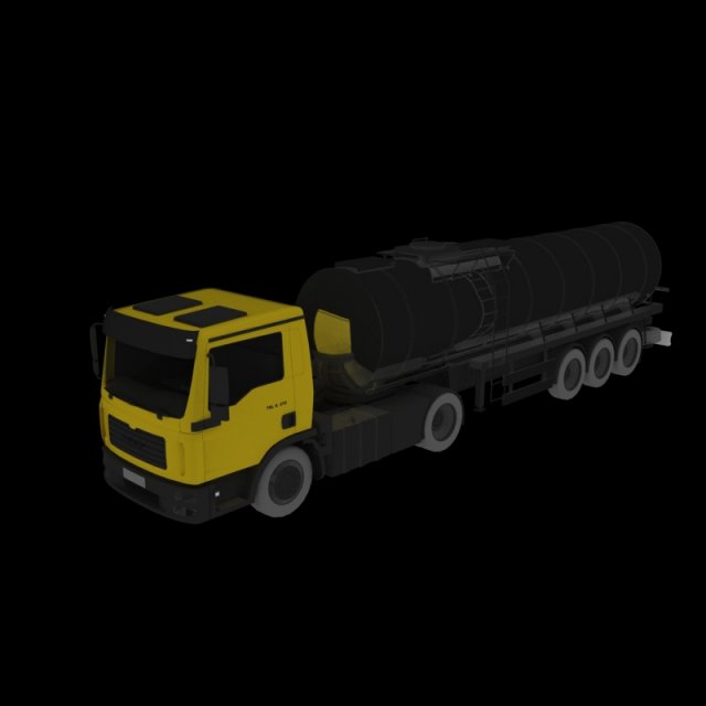truck 3D Модель .c4d .max .obj .3ds .fbx .stl .blend 