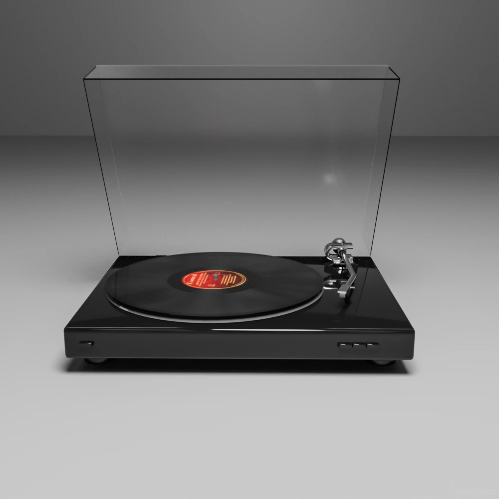 vinyl record player 3D Model .c4d .max .obj .3ds .fbx .stl .blend 