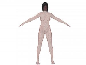 female character young lady 3D मॉडल