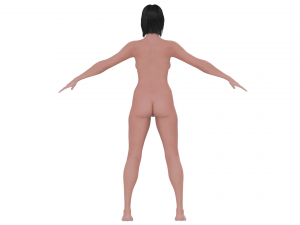 female character young lady 3D मॉडल