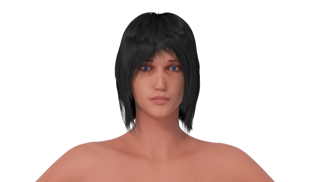 female character young lady 3D मॉडल .c4d .max .obj .3ds .fbx .stl .blend 