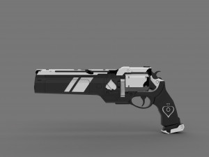 ase of spades hand cannon 3D प्रिंट मॉडल