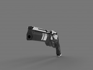 ase of spades hand cannon 3D Baskı Modeli