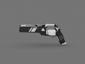 ase of spades hand cannon 3D Baskı Modeli