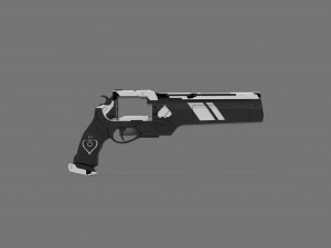 ase of spades hand cannon 3D Baskı Modeli