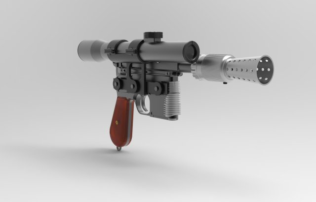 han solo blaster dl-44 Modèles 3D en vedette .c4d .max .obj .3ds .fbx .stl .blend 