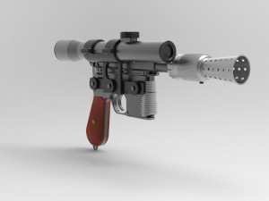 han solo blaster dl-44 3Dプリントモデル