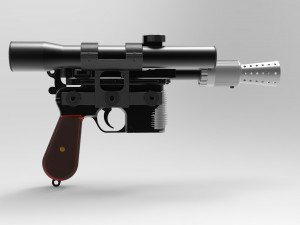 han solo blaster dl-44 Modèles 3D en vedette