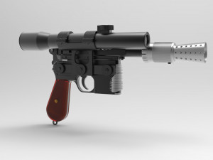 han solo blaster dl-44 Modèles 3D en vedette