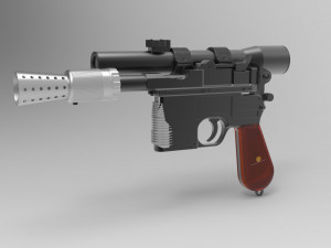 han solo blaster dl-44 Modèles 3D en vedette