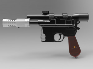han solo blaster dl-44 Modèles 3D en vedette