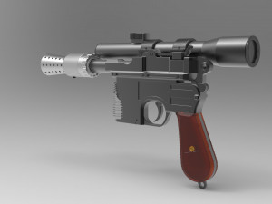han solo blaster dl-44 Modèles 3D en vedette