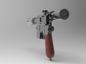 han solo blaster dl-44 Modèles 3D en vedette