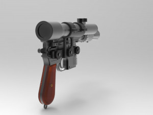 han solo blaster dl-44 Modèles 3D en vedette