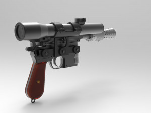 han solo blaster dl-44 Modèles 3D en vedette