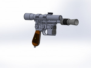 han solo blaster dl-44 Modèles 3D en vedette