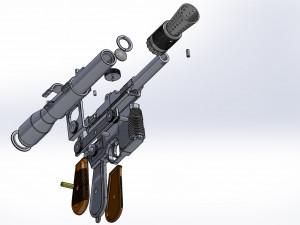 han solo blaster dl-44 Modèles 3D en vedette