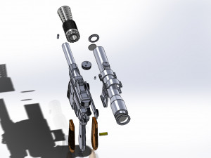 han solo blaster dl-44 Modèles 3D en vedette