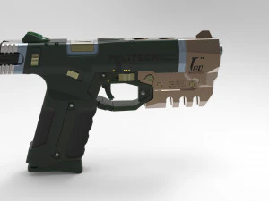 siberpunk militech m-10af lexington 3D Baskı Modeli