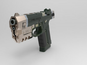 cyberpunk militech m-10af lexington 3D 프린트 모델