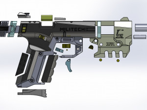 cyberpunk militech m-10af lexington 3D 프린트 모델