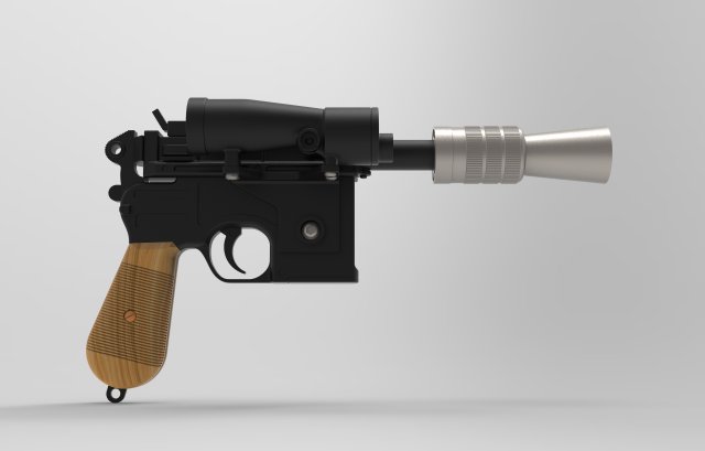 lukes blaster dl-44 3D प्रिंट मॉडल .c4d .max .obj .3ds .fbx .stl .blend