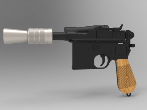 lukes blaster dl-44 3D प्रिंट मॉडल