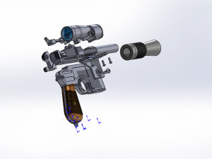 lukes blaster dl-44 3D प्रिंट मॉडल