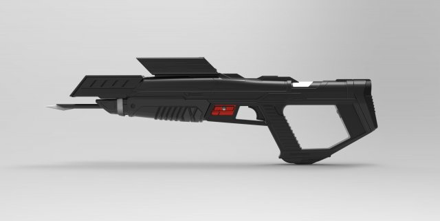 Rifle of Star Trek Picard 2s 3D प्रिंट मॉडल .c4d .max .obj .3ds .fbx .stl .blend 
