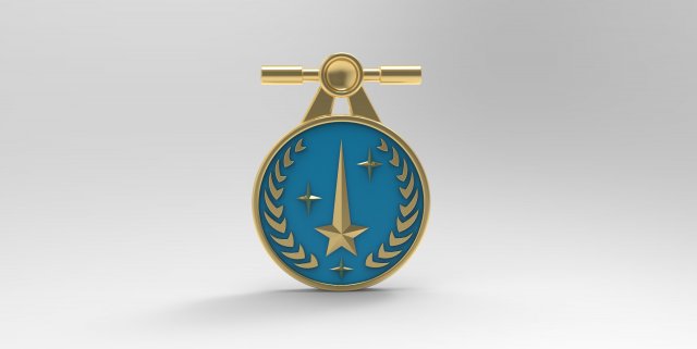 Medal from Star Trek Discovery TV 3D Print Model .c4d .max .obj .3ds .fbx .stl .blend