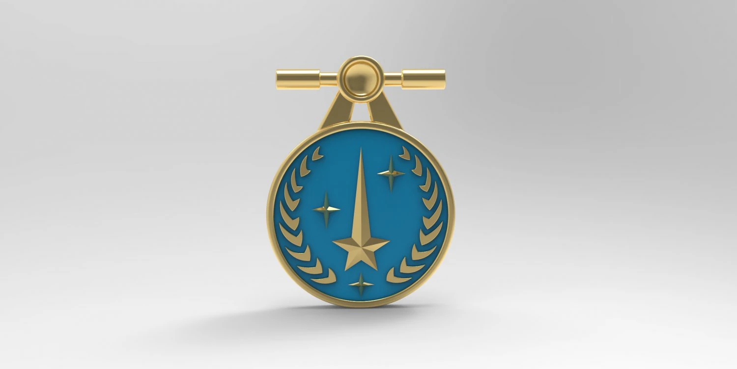 Medal from Star Trek Discovery TV 3D Print Model .c4d .max .obj .3ds .fbx .stl .blend