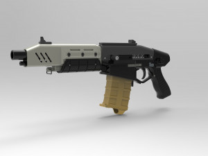 Militech Rifle Crusher 3D प्रिंट मॉडल