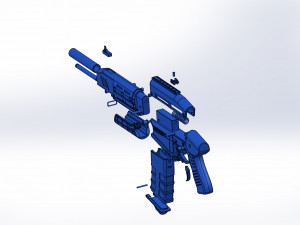 Militech Rifle Crusher 3D प्रिंट मॉडल