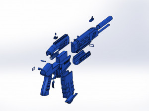 Militech Rifle Crusher 3D प्रिंट मॉडल