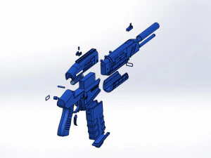 Militech Rifle Crusher 3D Print Model