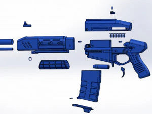 Militech Rifle Crusher 3D Print Model