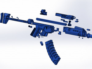 Militech M251S Ajax 3D Принт Модель
