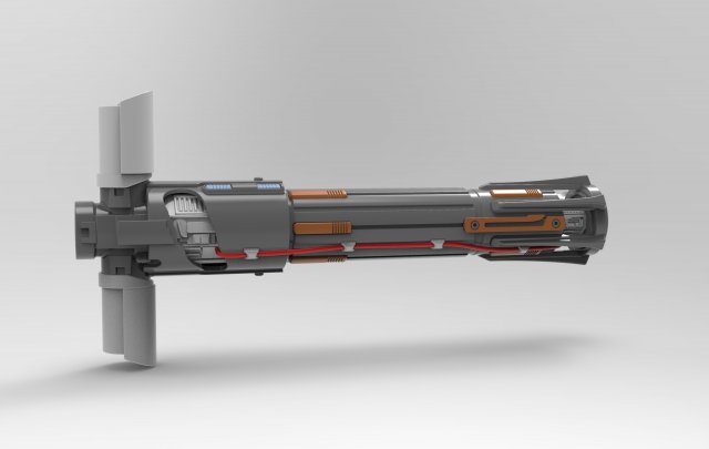 Kylo Ren Lightsaber 3D Print Model .c4d .max .obj .3ds .fbx .stl .blend 