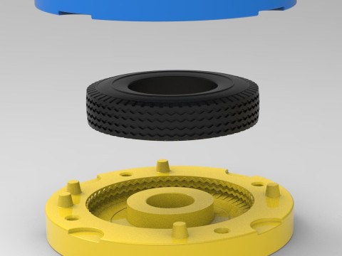 Mold for diecast truck tire 10 Scale 1 to 10 and 1 to 14 Modelo de Impressão 3D